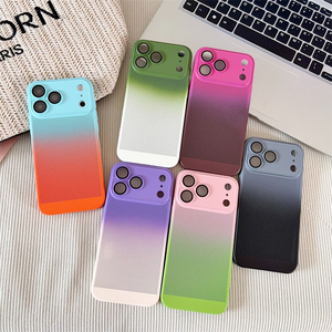 Funda Protectora para Teléfono Móvil con Degradado de Doble Color, Transpirable y Resistente a Impactos, para iPhone 12 13 14 15 16 17 Pro Max, Carcasa Trasera de TPU y PC - Product Image 1