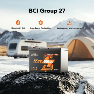 LiTime 12,8V 100Ah LiFePO4 Lithium-Ionen-Batteriepack Gruppe 27 Deep Cycle für Solarenergiespeichersysteme - Product Image 2