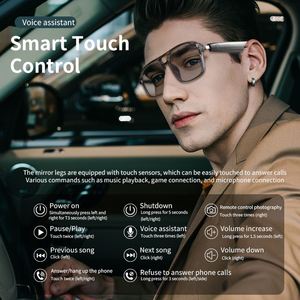 New GS10 thông minh Sunglasses Auto Color Changing ống kính cho BT 5.4 IPX5 không thấm nước HD thể thao kính với âm nhạc gọi các tính năng - Product Image 4