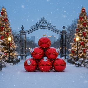 Boule miroir de Noël gonflable Festival <span class=keywords><strong>d</strong></span>'<span class=keywords><strong>hiver</strong></span> Géant en PVC Métallique Brillant pour la <span class=keywords><strong>d</strong></span>écoration de fête <span class=keywords><strong>d</strong></span>'événement Vente en gros - Product Image 1