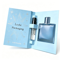 Carte d'emballage pour échantillons de parfum personnalisés en gros à faible MOQ, 1ml 2ml, pour femmes, idéale pour les cadeaux