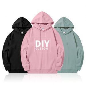 Pull à capuche en coton pour homme avec logo personnalisé, impression en relief, design DIY, vêtements décontractés d'automne et d'hiver, bonnet unisexe - Product Image 1