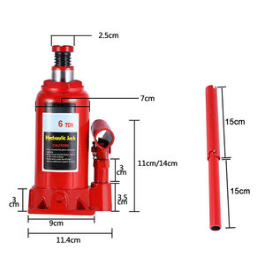 Ağır hizmet tipi 6 Ton manuel kısa gövde sertleştirilmiş çelik hidrolik şişe krikosu ortalanmış eyer ve otomobiller için pompalar - Product Image 1