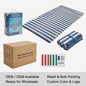 <span class=keywords><strong>Matelas</strong></span> Gonflable Flottant Rayé pour Adultes – Idéal <span class=keywords><strong>Piscine</strong></span>, Plage, Lac, Resort – Relaxation Estivale en Eau – Utilisation Extérieure - Product Image 6