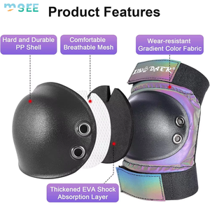 SeeMore - Juego de 6 Protectores para Niños, Resistentes a Impactos, para Rodillas, Codos y Muñecas, para Patinaje, Ciclismo y Skateboarding, Listos para Enviar - Product Image 2