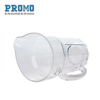 Pichet à eau transparent en plastique écologique personnalisé avec poignée, logo OEM/ODM