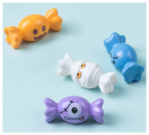 Vente en gros Micro 3D Résine Halloween Bonbons Sucette Bonbons Bonbons Breloques Alimentaires Blind Lucky Bag Figure Mignon Petit Enfant MiniatureToy - Product Image 5