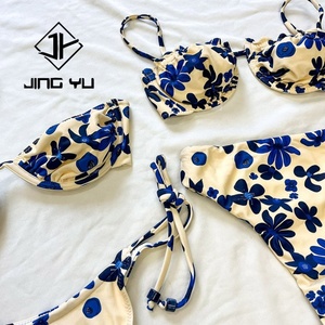 Traje de Baño Deportivo Personalizado para Mujer, Traje de Baño OEM, Venta Caliente, Trajes de Baño con Estampado Personalizado, Bikini de Dos Piezas sin Espalda - Product Image 3