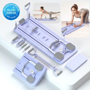 Set de Tabla de Pilates Portátil Multifuncional Para Mujer, Reformer Plegable <span class=keywords><strong>con</strong></span> Ruedas <span class=keywords><strong>Abdominales</strong></span> Para Uso Doméstico y <span class=keywords><strong>Principiantes</strong></span> - Product Image 1
