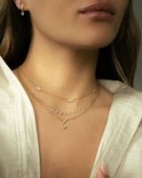 Milskye esprit bijoux de fiançailles pour femmes 925 argent 18k or diamant yard style collier