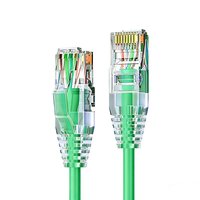 Cable Ethernet UTP Cat6a Delgado de Cobre Puro 23AWG RJ45 de Alta Velocidad para Centro de Datos, Rack de Servidores y Red LAN