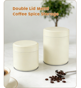 פחית מתכת עגולה ריקה למאצ'ה במבצע חם, 30 גרם, עם מכסה הברגה, פחית עגולה לתה, 90*87 מ\"מ, פחיות מתכת למאצ'ה - Product Image 4