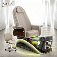 Fauteuil de pédicure électrique multifonctionnel et peu encombrant, de luxe, avec massage par vibration et siège inclinable, idéal pour les startups de salons de manucure