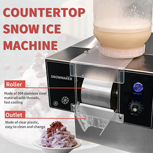 Yourtime 170KG/gün kore Bingsoo Kakigori Mini tip yenilebilir erişte dondurma traş kar buz rulosu gıda Bingsu makinesi makinesi - Product Image 4