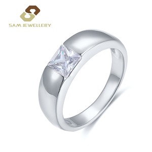 Anillo de Compromiso Masculino de Alta Calidad con Piedras Preciosas Rusas, Plata de Ley 925, Diamante Sintético Cultivado en Laboratorio, Elegante - Product Image 6