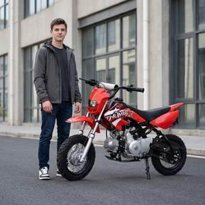 Motocicleta de 110cc, Refrigerada por Aire, de Gasolina, con Frenos de Disco, Monocilíndrica, de Cuatro Tiempos, con Doble Tubo de Escape Recto - Product Image 1