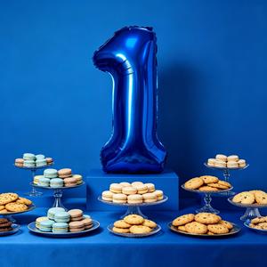 Party Love Balloon Number 1 Blue Dark N1 12 pcs Bag 1M Foil Balloon for Celebrations - Product Image 6
