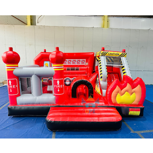 Castillo Inflable Comercial <span class=keywords><strong>Winway</strong></span> de PVC, Tobogán Inflable con Diseño de Camión de Bomberos, Rojo, 6x4M, para Más de 10 Pasajeros, Fácil de Instalar, Alquiler para Fiestas Infantiles - Product Image 5