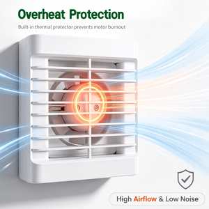 Ventilador de Extracción para Montaje en Ventana NEDFON APC10‑S‑H APC15‑2S‑H APC20‑3S‑H, 220V 50Hz para Baño, Cocina, Reemplazo de HVAC, Ventilación - Product Image 5