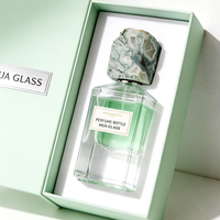 Flacon de parfum de luxe en pierre naturelle 30ml 50ml, base carrée lourde, forme personnalisée par le fabricant, avec bouchon en pierre naturelle