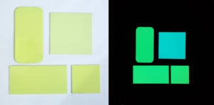 Tablero fotoluminiscente de 1,2mm de espesor, hoja de aluminio rígida luminosa que brilla intensamente, placa luminiscente reflectante oscura - Product Image 6