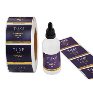 TEDDY FSC Custom Gold Foil <strong>Print</strong> Logo Sticker <strong>Label</strong> for <strong>Bottle</strong> Adhesive Vinyl Cosmetics <strong>Labels</strong> Roll - Product Image 2