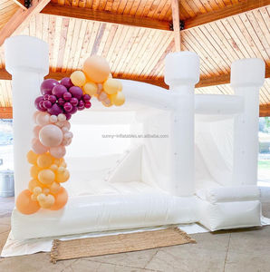 <span class=keywords><strong>Castillo</strong></span> Inflable <span class=keywords><strong>de</strong></span> Lujo Personalizado para Bodas, Material <span class=keywords><strong>de</strong></span> PVC Comercial, Casa Combinada con Tobogán para Jardín, Fiesta en la <span class=keywords><strong>Playa</strong></span> - Product Image 2