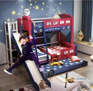 Litera ligera de lujo para niños, juego de dormitorio, ahorro de espacio, diseño de madera para el hogar, <span class=keywords><strong>cama</strong></span> para niños, muebles para niños - Product Image 6