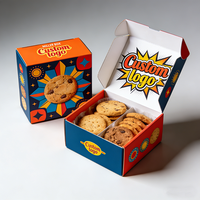 Boîte d'expédition de luxe recyclable avec gaufrage et pelliculage mat, design personnalisé, pour assortiment de brownies et biscuits