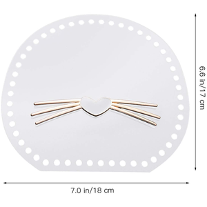 250709 accesorios de acrílico de bolsa tejida <span class=keywords><strong>DIY</strong></span>, juego de tablas de tejido de bigote de gato transparente, Kit de bricolaje de bolsa de gato lindo - Product Image 2