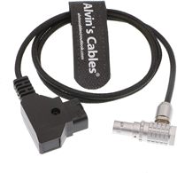 Cable de alimentación flexible de 12V de Alvin's Cables, con conector macho de 2 pines a D-tap, para cámara Teradek, monitor SmallHD, Vaxis, 60cm/23.6in, cable trenzado