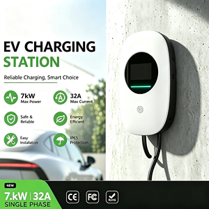Nouveau chargeur de véhicule électrique intelligent mural 7 kW avec contrôle par application, étanche IP66, pour garage domestique et utilisation intérieure/extérieure - Product Image 1