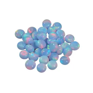 2024 New trend aurora colorful beads synthetic resin fire opal nebula pattern ball cut gemstone diy size colors accessory