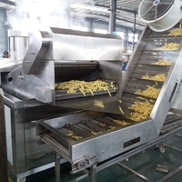 Ligne de production de frites 2 tonnes Ligne de production entièrement automatique Machine à frire 1/4 frites