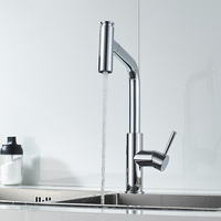 Robinet de cuisine moderne en laiton de haute qualité à poignée unique, à poser sur le comptoir, avec bec rotatif, eau chaude/froide, vente directe d'usine
