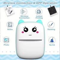 Printer Thermal Mini Portabel BARU, Dikendalikan via Aplikasi, Printer Mini Nirkabel, Pembuat Label Catatan untuk Kantor, Sekolah, Hadiah Anak-anak C9