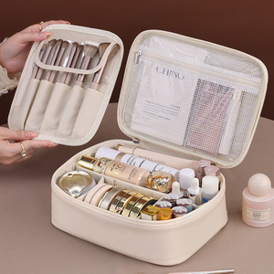 <span class=keywords><strong>Borsa</strong></span> per il Trucco <span class=keywords><strong>Grande</strong></span> da Viaggio Multifunzionale con Logo Personalizzato, Cerniera in PU, Manico Morbido, Impermeabile, per Organizzazione - Product Image 2