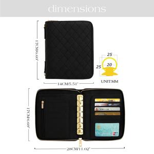 <span class=keywords><strong>Carpeta</strong></span> de Cuero A7 Acolchada de Piel Sintética Pebble de Hongbo, la Más Vendida, con Hoja Separadora y Divisores Disponibles - Product Image 4