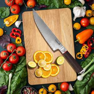 Coltello da Chef Professionale di Lusso Kuisine, Lama in Acciaio Damasco Inossidabile da 8 Pollici - Product Image 5