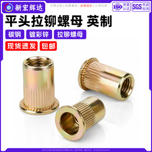 น็อตหัวแบนเหล็กกล้าคาร์บอน Xin Honghuida ขนาด 5/32 นิ้ว แบบมีร่อง  ชุบสังกะสี สำหรับอุปกรณ์กีฬา - Product Image 2