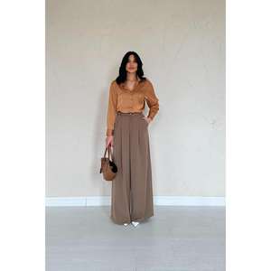 Moccah กางเกงขากว้างเอวสูงป้องกันริ้วรอย - Product Image 3