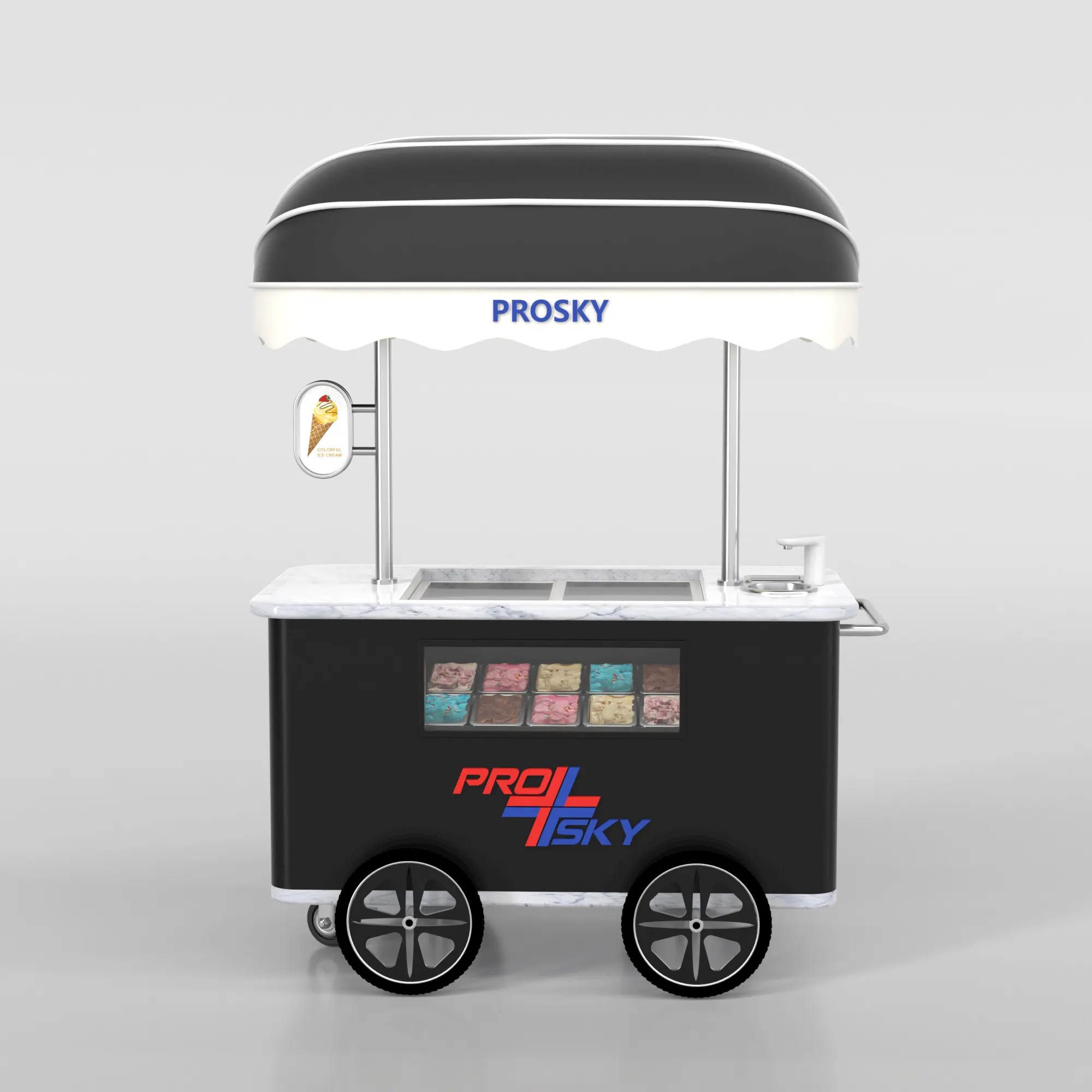 Customized Us Standard Mobile Food Truck Snack Food Cart For Miami