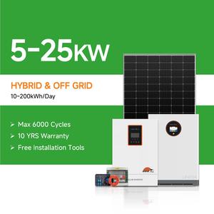 ระบบพลังงานแสงอาทิตย์ KEVOLT แบบไฮบริด 5KW 8KW 10KW 15KW 50KW 100KW 200KW ระบบโซลาร์เซลล์แบบออฟกริด พร้อมแผงโซลาร์เซลล์ - Product Image 1