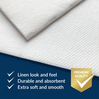 Serviettes en papier Airlaid jetables effet lin avec pochette intégrée pour couverts, pré-pliées pour mariages, fêtes et dîners d'anniversaire