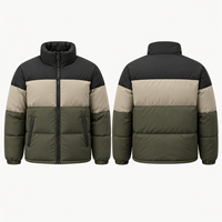 Veste matelassée pour homme, coupe décontractée, col montant, fermeture éclair, imperméable, coupe-vent, réversible, logo personnalisé, haute qualité, couleur contrastée, hiver