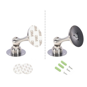 YONFIA 3727 Arrêt-porte magnétique en acier inoxydable pas cher, sans perçage, fixation par vis, <span class=keywords><strong>aimant</strong></span> de porte, arrêt-porte avec autocollant 3M - Product Image 3