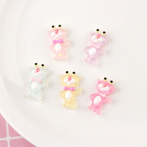 Breloques en résine en forme de panthère de dessin animé, cabochons plats pour slime, décoration de téléphone portable, artisanat DIY pour enfants - Product Image 2