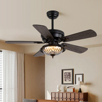 Ventilateur de plafond LED 6 vitesses silencieux avec moteur BLDC et télécommande >48 pouces en métal pour salon et chambre à coucher – Vente en gros