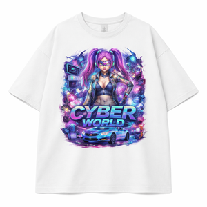 T-shirt décontracté pour homme en coton 250 g/m² à col tricoté, imprimé, à manches courtes, coupe ample, motif uni, style vintage d'été - Product Image 2