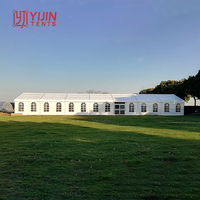 Grandes tentes d'événement climatisées tentes en verre de mariage en plein air pour 100 personnes 200 setters 300 invités